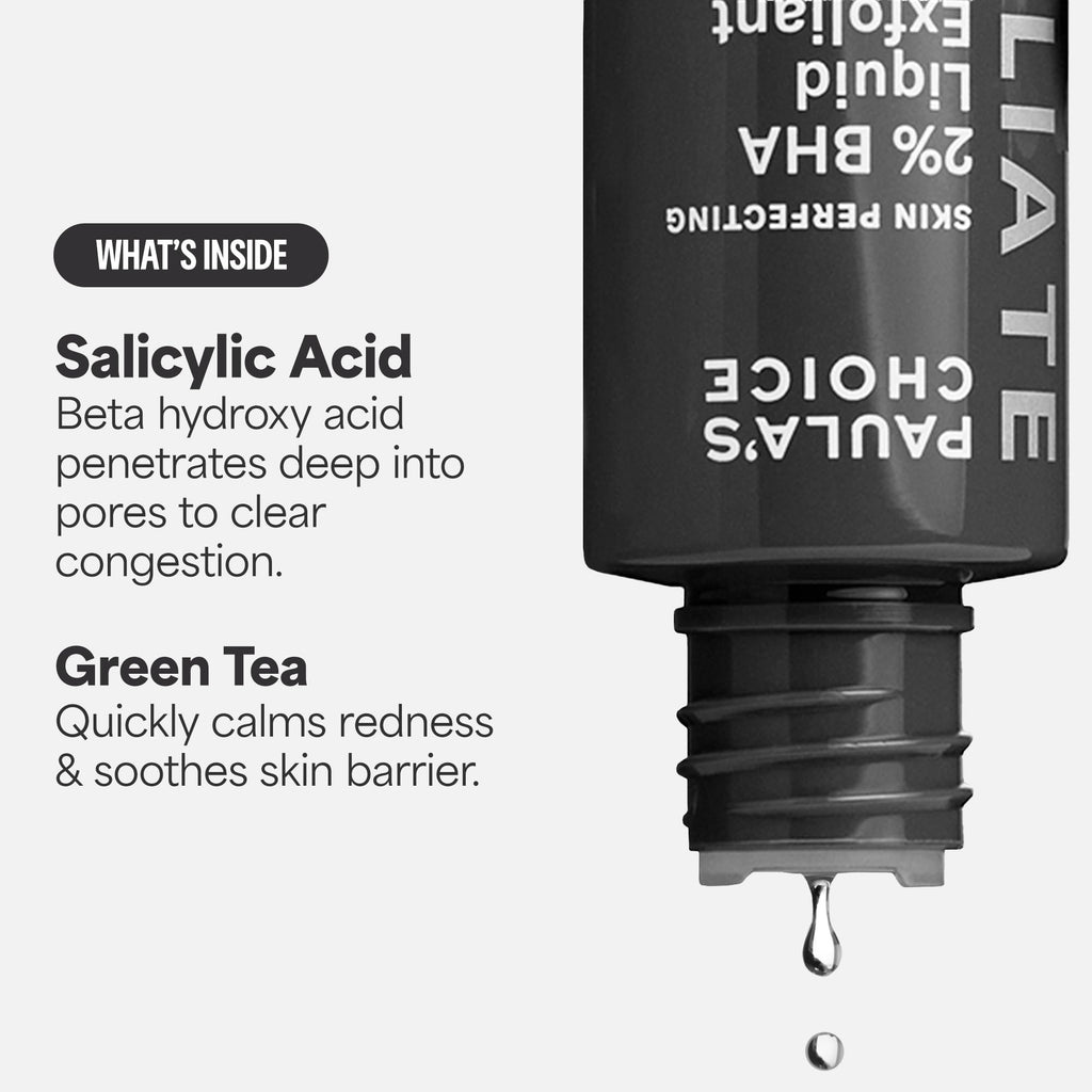 Paula's Choice SKIN PERFECTING 2% BHA Liquid Exfoliant with Salicylic Acid, Facial Polish for Pores, Wrinkles & Fine Lines, Suitable for Blackhead-Prone Skin, Fragrance-Free
